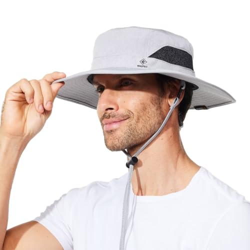 G GIEPHT Fishing Hat for Mens Womens Sun Hat Wide Brim Bucket Hat SPF UV Protection XL XXL Large Size Big Head Tall Oversized Mesh Breathable Vented Summer Beach Hiking Safari Golf Outdoor Gardening