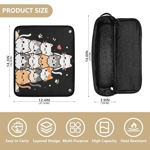 Estuche de viaje 2-en-1 para rizadores con tapete resistente al calor y organizador desmontable para planchas, rizadores y secadores de pelo miniatura 4