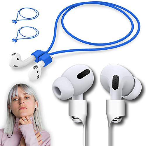 Image of Ultra Strong Magnetic Airpod Pro Strap Anti-Lost Cord Sports Lanyard Compatible with Airpods 3rd 2nd Generation Pro 3 2 1 (3 Blue)