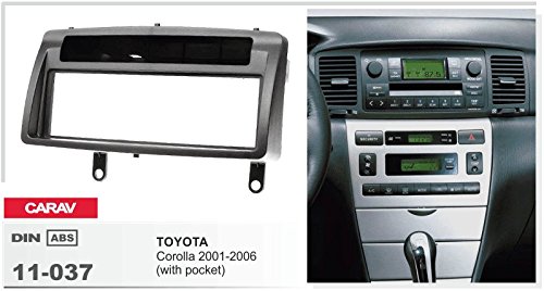 11-037-22-6 1-DIN Marco de plástico para Radio para Toyota Corolla 2001-2006 with Pocket