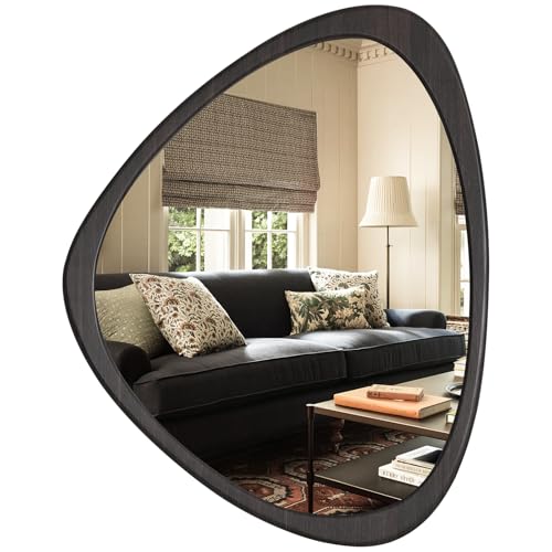 WallBeyond Irregular Wall Mirror, Wood Frame 25x20