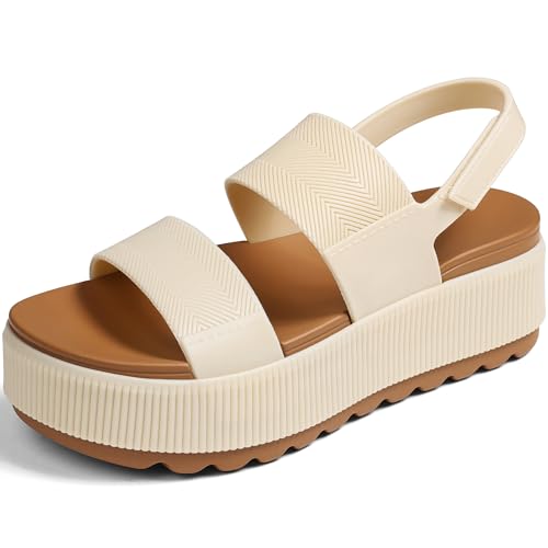 Lovee Cosee White Platform Sandals