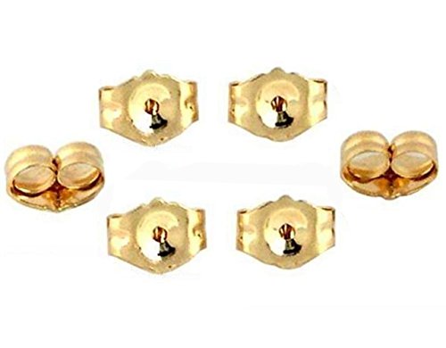 6-Piece 14K Yellow Gold Earring Backs Replacement Earring Backs