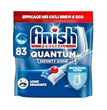 Finish Quantum Infinity Shine Pastiglie Lavastoviglie, 83 Capsule Lavastoviglie, Pastiglie per...