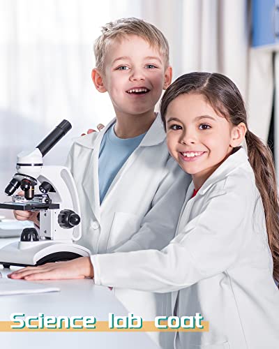 Bata de laboratorio niños unisex disfraz científico miniatura 6