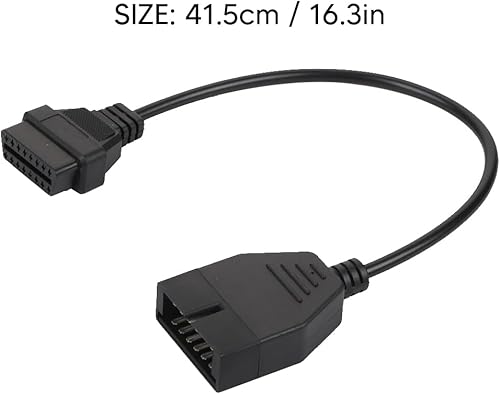 Miniatura 2 de Adaptador OBD1 a OBD2: OBD1 12 pines a OBD2 Herramienta de diagnóstico del escáner de 16 pines Conector universal del cable del adaptador OBD II
