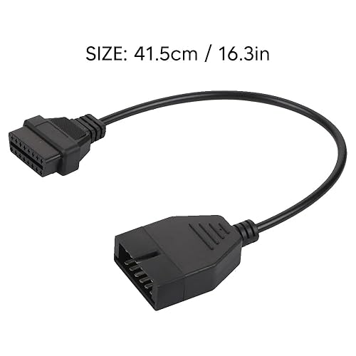 Miniatura 2 de Adaptador OBD1 a OBD2: OBD1 12 pines a OBD2 Herramienta de diagnóstico del escáner de 16 pines Conector universal del cable del adaptador OBD II