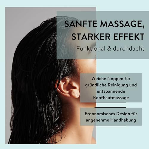 PARSA Beauty Nature Love Shampoobürste Beige – Shampoobürste mit Weizenstroh, sanfte Kopfhautmassage, ergonomischer Griff, nachhaltige Haarpflege, Massagebürste für Haare und Kopfhaut, vegan