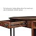 Leick Home 82430 Mission Corner Desk, Writing Computer Desk with Drop Front Keyboard Drawer, for Home Office, Solid Wood, Mission Oak