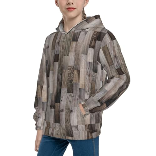 Wooden Texture Kid Hoodies Boys Sweatshirts Girls Pullover with Pocket2