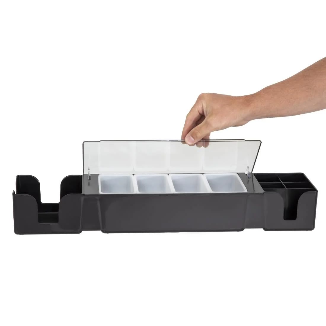 Beaumont - D871 Gewürz- und Serviettenspender, multifunktional, für Tisch, Küche, schwarz