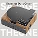 Stack Stone Hi-Fi Vinyl Record Player with Speakers, All in One Vintage Belt Drive Wooden Turntable for High Fidelity Sound by Jamo, Magnetic Cartridge, Ti Amplifiers, Bluetooth, Anti-Skate, Auto Off