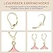Qoroos 100pcs 18K Gold Plated Earring Hooks with 90 Jump Rings Leverback French Earring Hooks Hypoallergenic 304 Stainless Steel for Earrings Making