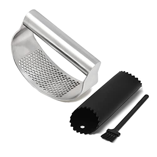 Spremiaglio In Acciaio Inox LEDLUX - Schiaccia Aglio Manuale Con Design Ergonomico
