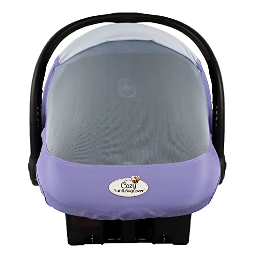 Image of Summer Cozy Cover Sun & Bug Cover (Rhapsody Purple) - The Industry Leading Infant Carrier Cover Trusted by Over 2 Million Moms Worldwide for Keeping Your Baby from Mosquitos, Insects & The Sun