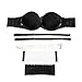 HONGYONGW Donna Reggisenoreggiseno Senza Spalline in Pizzo Senza Spalline con Reggiseni Sexy da Donna Non Imbottito con Coppa Sottile-Nero_36C