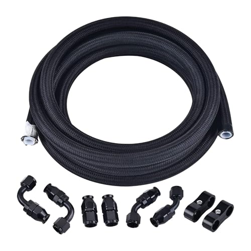 Image of EVIL ENERGY 8AN PTFE Fuel Line Kit, AN8 E85 Fuel Hose Line 10FT Black