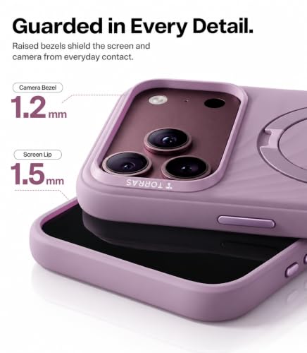 TORRAS Q3 Wind for iPhone 18 Pro Case, Liquid Silicone, 360 Magnetic Stand - image 9