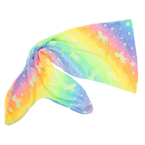 SUPVOX Glow Dark Soft Flannel Wearable for Cozy Mermaid Design for Fun Bedtime Adventures Birthday and Holidays