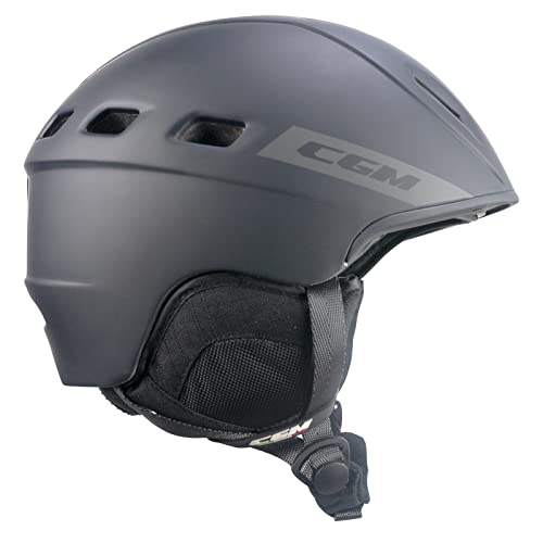 CGM Primo Casco de esquí, Adultos Unisex, Negro Mate, M (54-58cm)