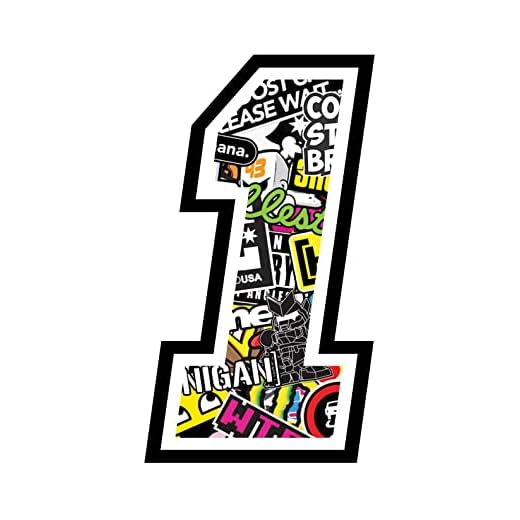 Adhesive Race - 1-12 cm - Sticker Bomb - Cross Pista de Coches Pegatinas para Bicicletas