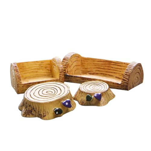 VICASKY 4 Stück Teiliges Resin Mini Baumstumpf Miniatur...