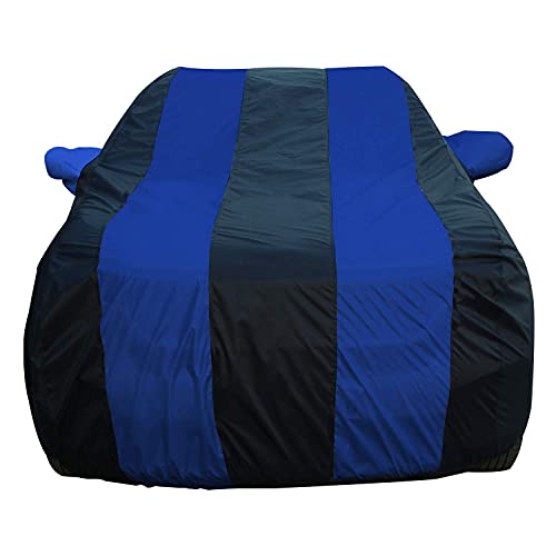 Image of Allextreme LLB5002 Car Body Cover Compatible with Land Rover Free Lander-2 Custom Fit Dustproof UV Heat Resistant Indoor Outdoor Body Protection (Navy Blue & Blue with Mirror)