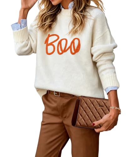 Image of EARKOHA Womens Fair Isle Sweater Vintage Kint Fall Winter Outfits