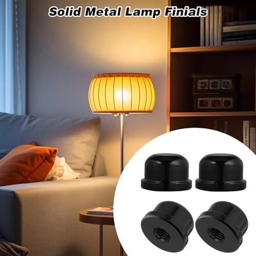 Image of 4 Pcs Lamp Finials Lamp Toppers Screw On Tall Finial Tapped Knob Accessories Solid Finials Caps Tapped of Tops Finial Knob Shade Screw Cap Fittings for Shade Holder