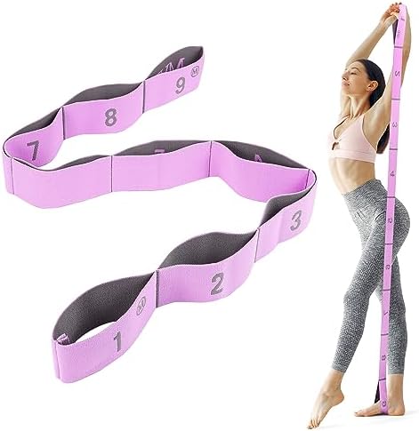 Sangle D'Exercice Yoga Stretch Bandes Avec 11 Anneaux - Résistance Élastique