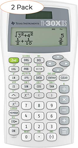 Texas Instruments TI-30XIIS Scientific Calculator, White (White, Pack 2)