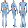 Women Long Sleeve T Shirt and Long Pants Two Piece Outfits Tracksuits Sportswear Set