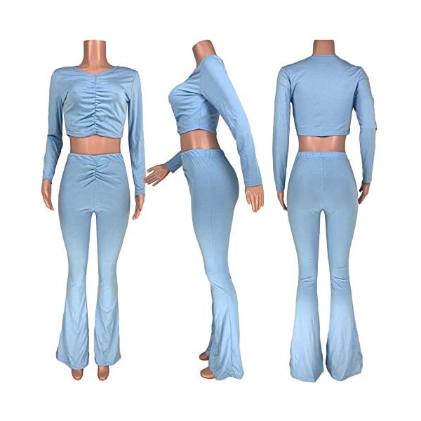 Women Long Sleeve T Shirt and Long Pants Two Piece Outfits Tracksuits Sportswear Set