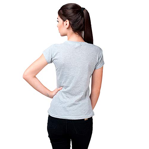 Kit com 3 Blusas Baby Look Básica Part.B Gola Redonda (Preto/Cinza/Branco, P)