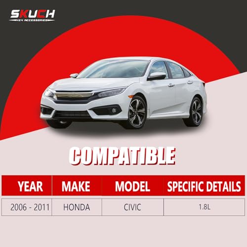 Front End 12pc Lower Control Arms Suspension Kit for 2006-2011 Honda Civic, Upgraded PU Bushings, 8th Gen Civic Suspension Kit Replacement K620382 K620383 - Red by SKUCH 4X4 ACCESSORIES - Used condition - Image 3