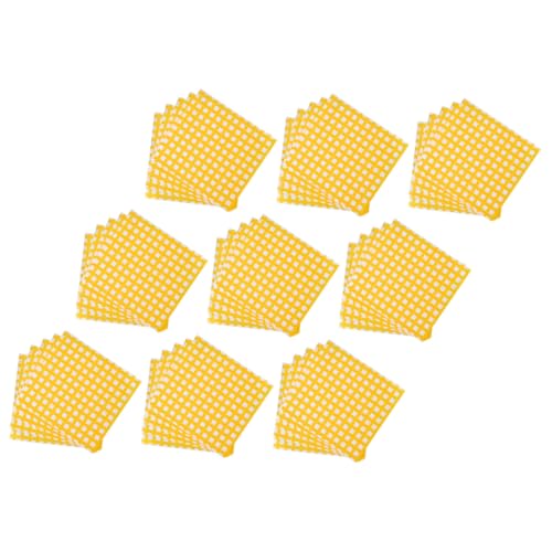 FUNOMOCYA 100 piezas Papel para Envolver Alimentos Resistente al Aceite y Antiadherente Unidades de Papel para Sándwiches y Comida Frita para Bocadillos y Pizza Color Amarillo con Cuadros