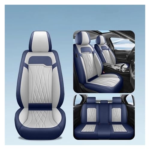 Housse de siège auto pour VW Golf et Passat en cuir PU bleu