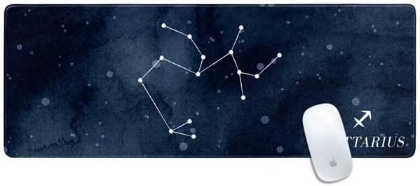 Skinit Small Gaming Mouse Pad - Gemini Constellation Design with Stitched Edges, Waterproof, Non-Slip Rubber Base, Desk Mat for Keyboard & Mouse, 12.6" x 11" inches