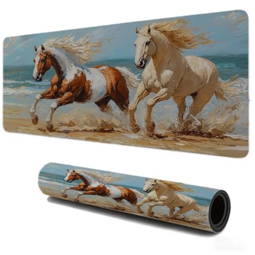 Alfombrilla Ratón Gaming 700x400, Mejora la Velocidad y la Precisión, Animales Caballo Mouse Pad Antideslizante, Alfombrillas Raton de Oficina y Casa, Accesorio Gaming para Ordenador Ratón Teclado S92