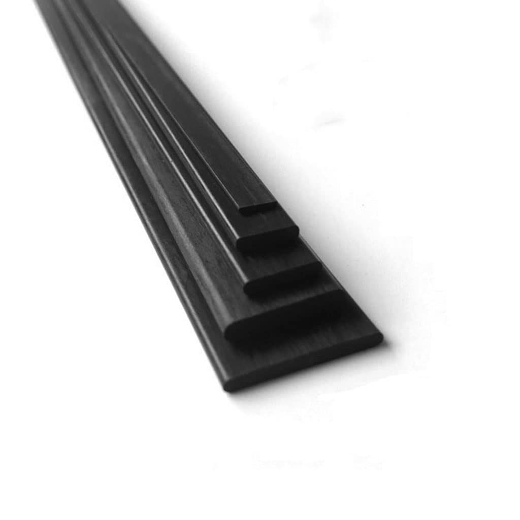 2pcs 500mm Carbon Fiber Board, High Strength Thick 1.2mm-6.0mm Carbon Fiber Strip, Reinforcement Sheet For Kite Tent Model(4x7x500mm)