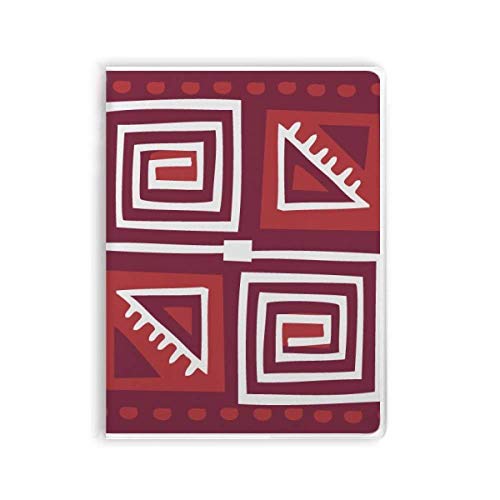 Carnet de notes totems du Mexique souple vin rouge pour journal de voyage et bureau