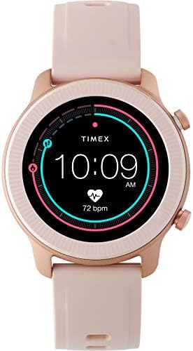 Timex Metropolitan R AMOLED Smartwatch with GPS & Heart Rate 42mm – Rose Gold-Tone with Blush Silicone Strap