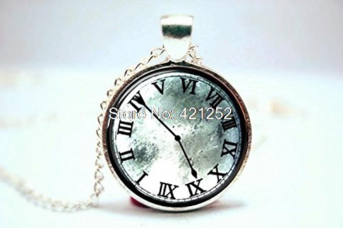 Pretty Lee 2015 Fashion Steins Gate Pendant Steinsgate Clock Necklace Glass Photo Cabochon Necklace Christmas gift