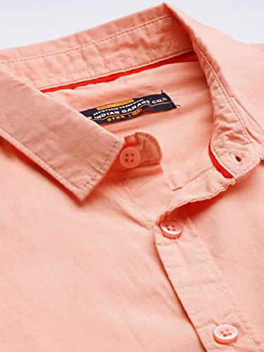Image of The Indian Garage Co Men Slim Fit Solid Full Sleeves Cutaway Collar Casual Shirt