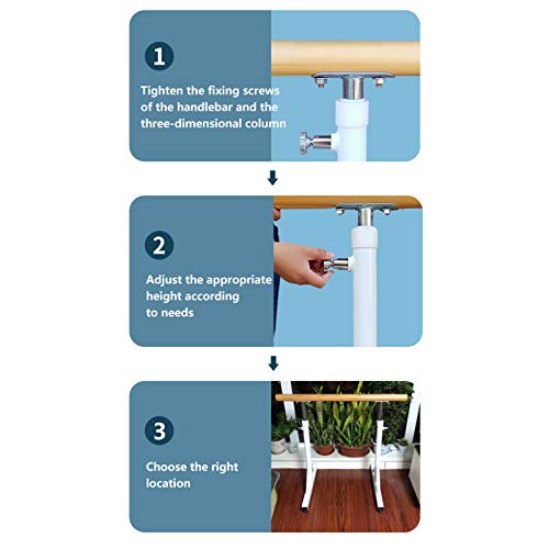 Barra da ballo regolabile, autoportante, portatile, 80-120 cm, per casa e studio, perfetta per stretching e flessibilità, ideale per ballerini e fitness