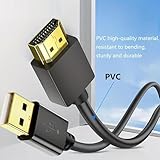 USB A to HDMI Adapter Cable (Only for Charging) HD Charging Cable Lead Wire 2M USB 2.0 Type A Male to HDMI Male Charging Converter - Image 3