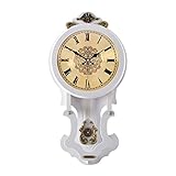 Orologio a pendolo – Orologio da parete in legno retrò con meccanismo silenzioso ed elegante design vintage per la decorazione della casa