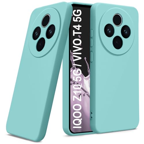 Image of TRUEUPGRADE Compatible for iQOO Z10 5G / Vivo T4 5G Cover Case | Soft Silicon Rubberised Cover |Camera Protection Bump Back Cover (Green)
