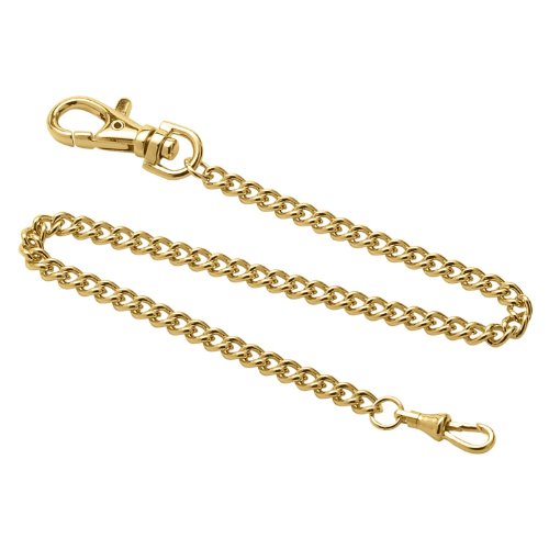 Gotham Stainless Steel Gold-Plated 14 Inch Pocket Watch Chain #