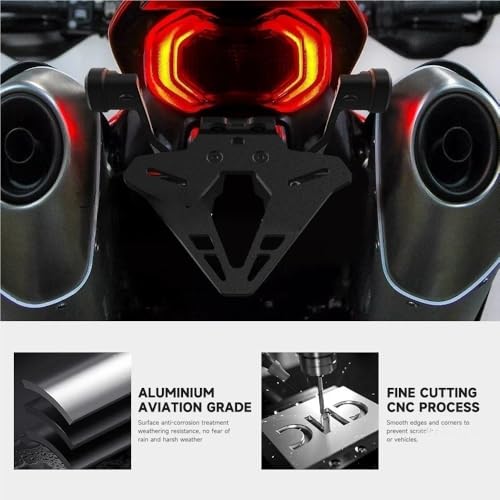 Support plaque moto élimine la bavette longue pour Hypermotard 698 Mono - 3